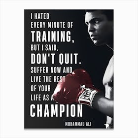 Muhammad Ali Motivational Canvas Print
