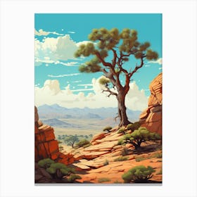 Joshua Tree In Grand Canyon, Nat Viga Style (3) Canvas Print