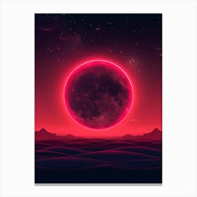 Red Moon In The Sky 1 Canvas Print