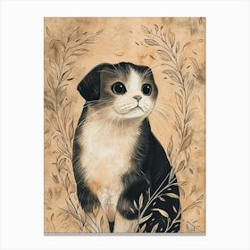Scottish Fold Cat Japanese Illustration 2 Canvas Print