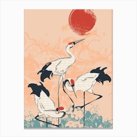 Cranes In The Sun Canvas Print