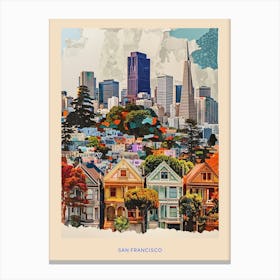Kitsch San Francisco Poster 3 Canvas Print