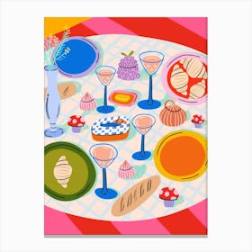 Breakfast Tablescape Canvas Print