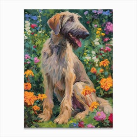 Irish Wolfhound Acrylic Painting 4 Canvas Print