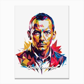 Linkin Park 03 Portrait Music Icon Style WPAP Pop Art Canvas Print