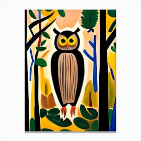 Owl In The Woods Canvas Print