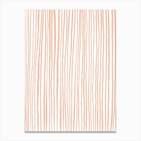 Stripes Peach Pink Canvas Print