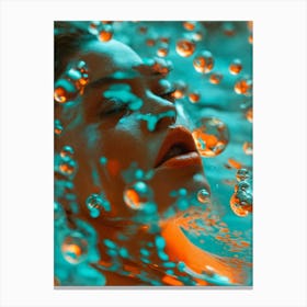 Woman In The Water Canvas Print