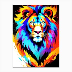 Colorful Lion 5 Canvas Print