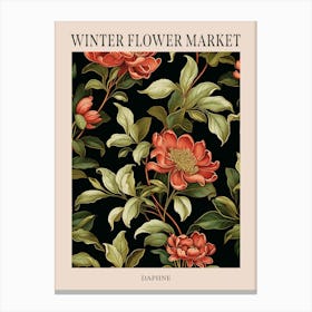 Daphne 1 Winter Flower Market Poster Canvas Print