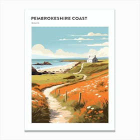 Pembrokeshire Coast Path Wales 2 Hiking Trail Landscape Poster Canvas Print