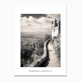 Poster Of Nazareth, Israel, Photography In Black And White 2 Canvas Print