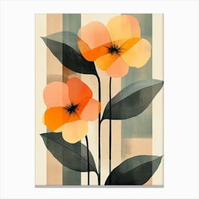 Orange Flowers 3 Canvas Print