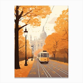 Budapest In Autumn Fall Travel Art 3 Canvas Print