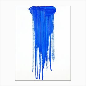 Blue Vertical Line Of Painting 1 Canvas Print