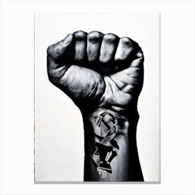 Fist black and white Canvas Print