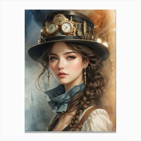 Steampunk Girl 5 Canvas Print