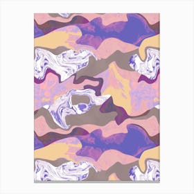 Abstract Trippy Purple Yellow Canvas Print