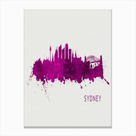 Sydney Australia City Purple Canvas Print