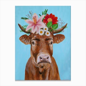 Frida Kahlo Cow Canvas Print