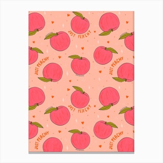 Peach Print Canvas Print