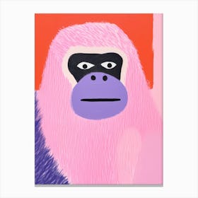 Playful Illustration Of Gorilla For Kids Room 2 Canvas Print