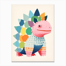 Colourful Dinosaur Ankylosaurus 1 Canvas Print