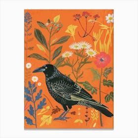 Spring Birds Crow 4 Canvas Print