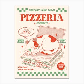 Support Your Local Pizzeria Canvas Print