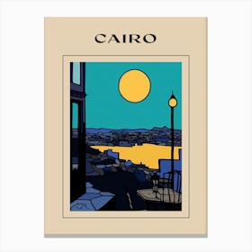 Minimal Design Style Of Cairo, Egypt 2 Poster Canvas Print