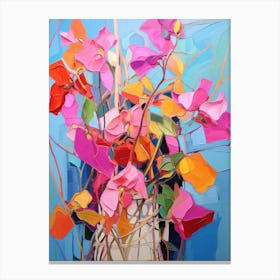 Abstract Flower Painting Bougainvillea 2 Canvas Print