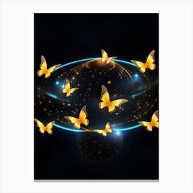 Butterflies Flying In The Sky Canvas Print