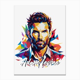 Adam Levine 3  Portrait Music WPAP Pop Art Canvas Print