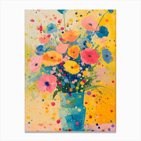 Poppies In A Vase Canvas Print