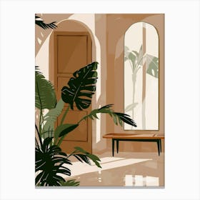 Room With Plants 1 Canvas Print