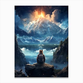 Bear In The Mountains Canvas Print