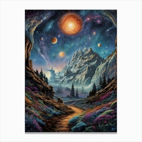 Space Landscape Canvas Print