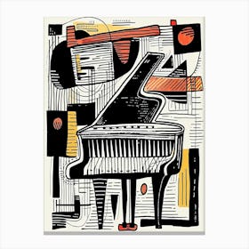 Jazz Piano Style Abstract Canvas Print