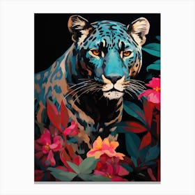 Leopard In The Jungle 10 Canvas Print