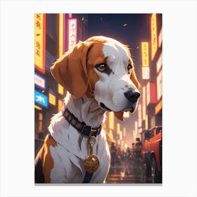 American Foxhound Dog Canvas Print