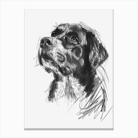 Entlebucher Mountain Dog Charcoal Line 4 Canvas Print