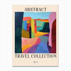 Abstract Travel Collection Poster Algeria 3 Canvas Print