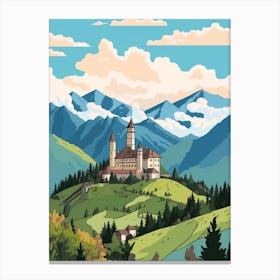 Liechtenstein Travel Illustration Canvas Print