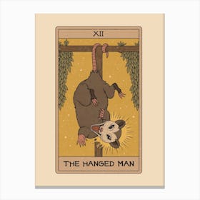 The Hanged Man Possum Tarot Canvas Print