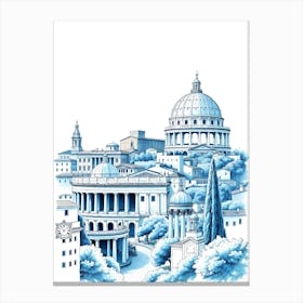 Rome Cityscape 2 Canvas Print