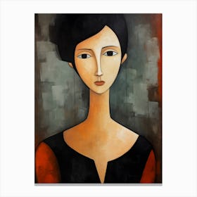 Contemporary art of woman's portrait 2 Canvas Print