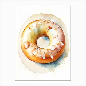Almond Donut Cute Neon 1 Canvas Print