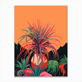 Boho Plant Painting Ponytail Palm 2 Canvas Print