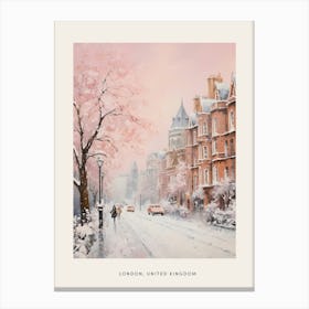 Dreamy Winter Painting Poster London United Kingdom 8 Canvas Print