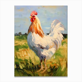 Bird Painting Rooster 3 Canvas Print